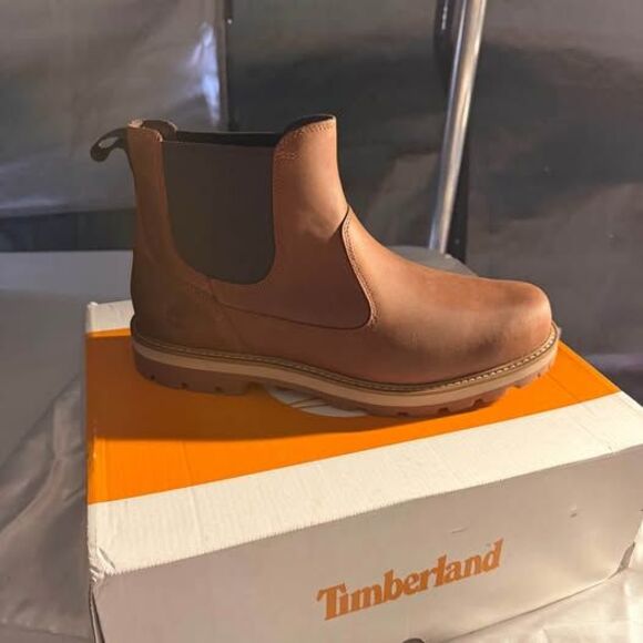 Timberland Britton Road Chelsea Boots Men's 10.5 Rust Full Grain - Picture 3 of 6